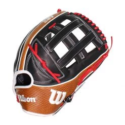 Hot Sale 🤩 Wilson A2K 12.75" SuperSkin Baseball Glove: WBW1000691275 Black, Red, Tan ✨ -Deals glovegear Store 02cc 07 20 wilson a2k 12 75 superskin baseball glove wbw1000691275 33325 3 l