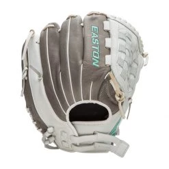 Buy 🎉 Easton Fundamental 12.5" Fastpitch Softball Glove: FMFP125 Grey, Teal, White ⌛ -Deals glovegear Store 04cb 11 21 easton fundamental 12 5 fastpitch softball glove fmfp125 35286 14 l