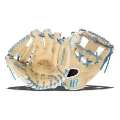 Hot Sale ๐งจ Marucci Palmetto Series 11.75" Fastpitch Softball Glove: MFGPLM1175FP Blue, Tan ๐