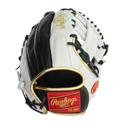 Deals 🌟 Rawlings Encore 11.25" Baseball Glove: EC1125-20BW Black, White 👏 -Deals glovegear Store 146e 07 19 31911 6 l
