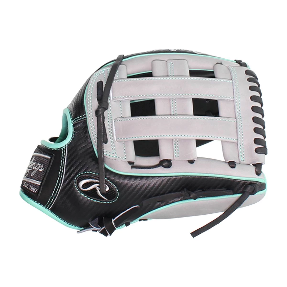 Budget ๐คฉ Rawlings Heart of the Hide Hyper Shell 12.75" Baseball Glove: PRO3319-6BGCF Black, Grey, Teal ๐ 11 Budget ๐คฉ Rawlings Heart of the Hide Hyper Shell 12.75" Baseball Glove: PRO3319-6BGCF Black, Grey, Teal ๐ - Image 11