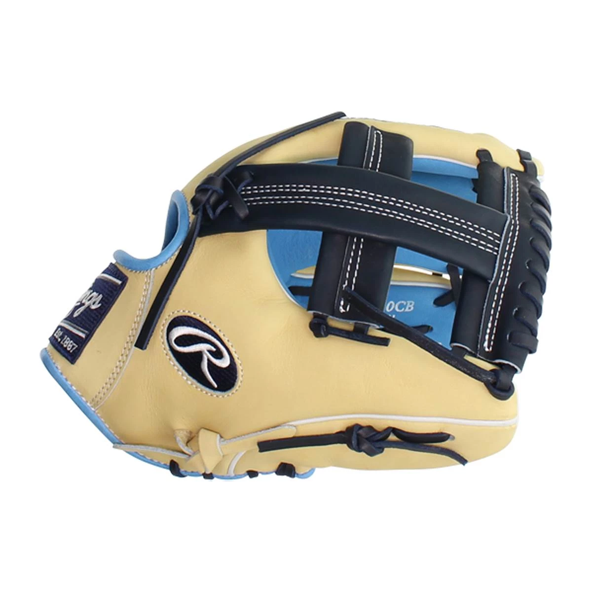 Outlet ⌛ Rawlings Heart of the Hide 11.5" Baseball Glove: PRO204-20CB Blue, Tan ⭐ 4 Outlet ⌛ Rawlings Heart of the Hide 11.5" Baseball Glove: PRO204-20CB Blue, Tan ⭐ - Image 4