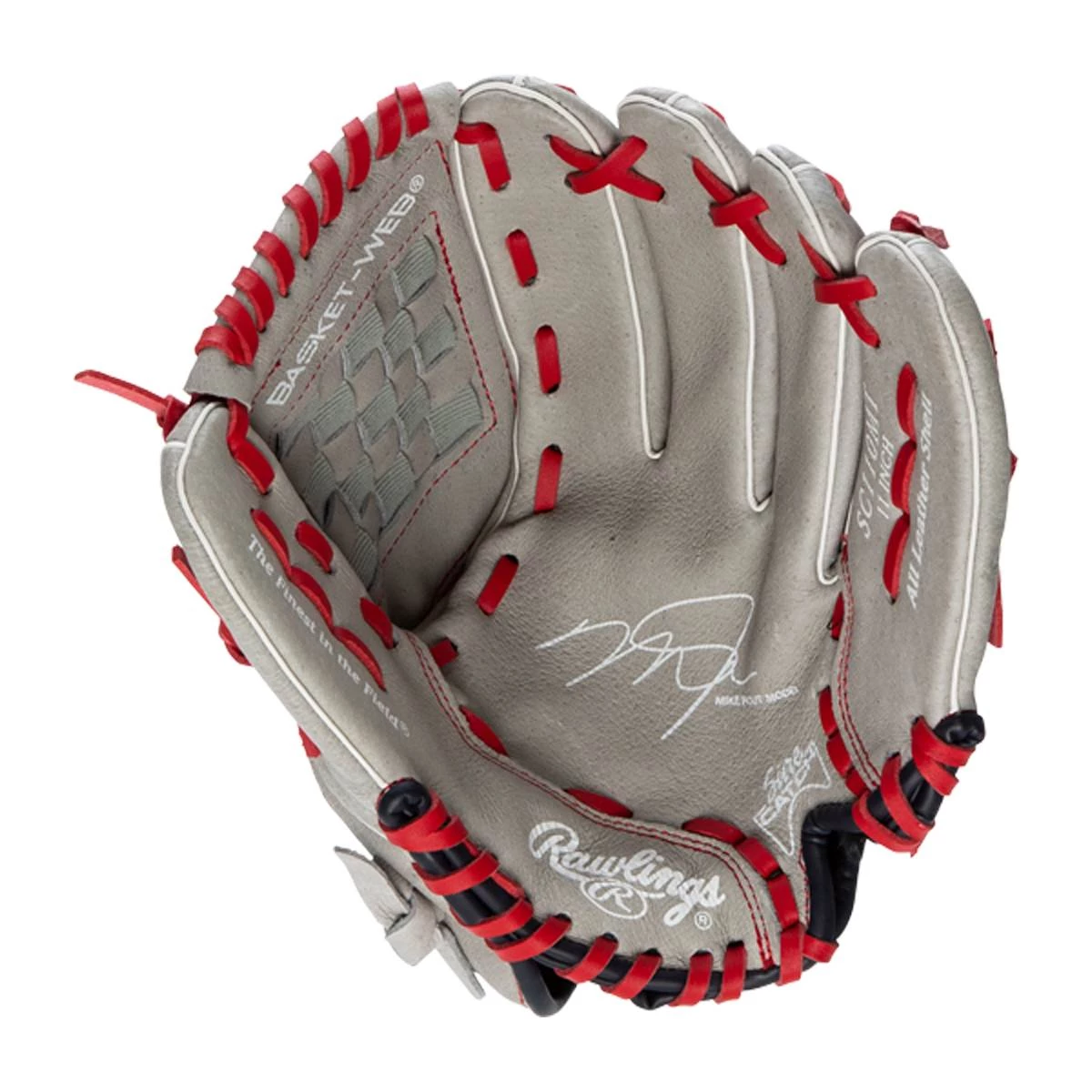 Best Pirce π Rawlings Sure Catch 11" Mike Trout Youth Baseball Glove: SC110MT Grey, Red βοΈ 2 Best Pirce π Rawlings Sure Catch 11" Mike Trout Youth Baseball Glove: SC110MT Grey, Red βοΈ - Image 2