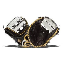 Cheapest 👏 Wilson A2000 SuperSkin 12" Fastpitch Softball First Base Mitt: WTA20RF19FP1BSS Black, White ✨