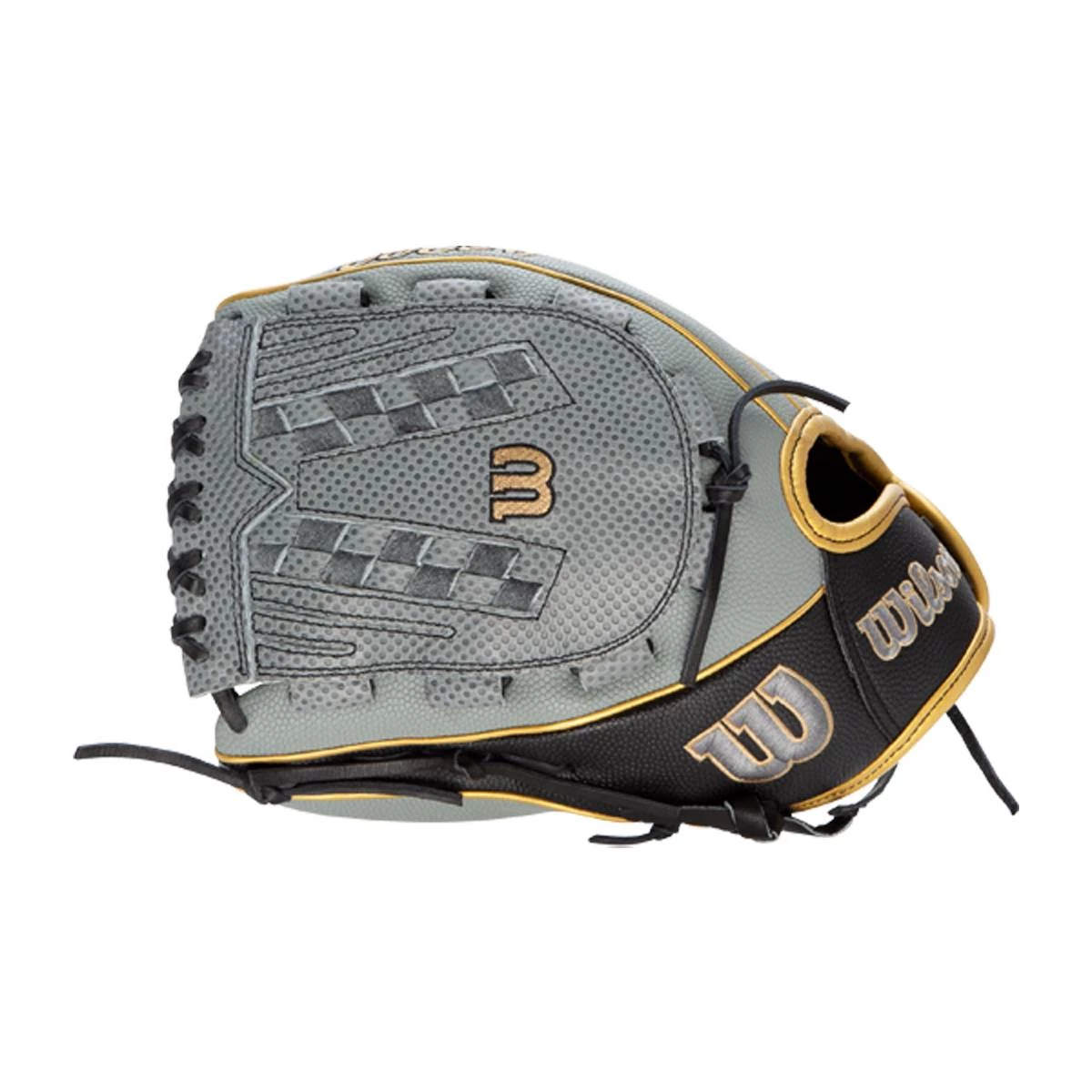 Outlet π Wilson A2000 SuperSkin V125 Spin Control 12.5" Fastpitch Softball Glove: WBW100441125 Black, Gold, Grey β€οΈ 3 Outlet π Wilson A2000 SuperSkin V125 Spin Control 12.5" Fastpitch Softball Glove: WBW100441125 Black, Gold, Grey β€οΈ - Image 3