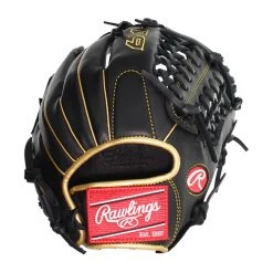 New 🤩 Rawlings R9 11.75" Baseball Glove: R9205-4BG Black, Gold ✨ -Deals glovegear Store 3980 11 20 rawlings r9 11 75 baseball glove r9205 4bg 33539 7 l
