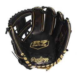 Deals π Rawlings R9 11.5" Baseball Glove: R9314-2BG Black, Gold β¨