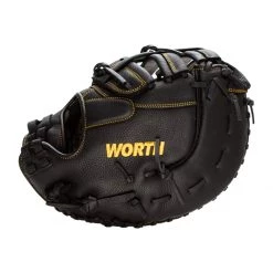 Best deal 🔥 Worth Player Series 13" Slow Pitch First Base Mitt: WPL130-FB Black, Gold 🔔 -Deals glovegear Store 4396 11 21 worth player series 13 slow pitch first base mitt wpl130 fb 33939 18 l