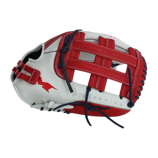 New 😉 Miken 14" Pro Series Slow Pitch Softball Glove: PRO140-WSN Grey, Blue, Red ✔️ 10 New 😉 Miken 14" Pro Series Slow Pitch Softball Glove: PRO140-WSN Grey, Blue, Red ✔️ - Image 10