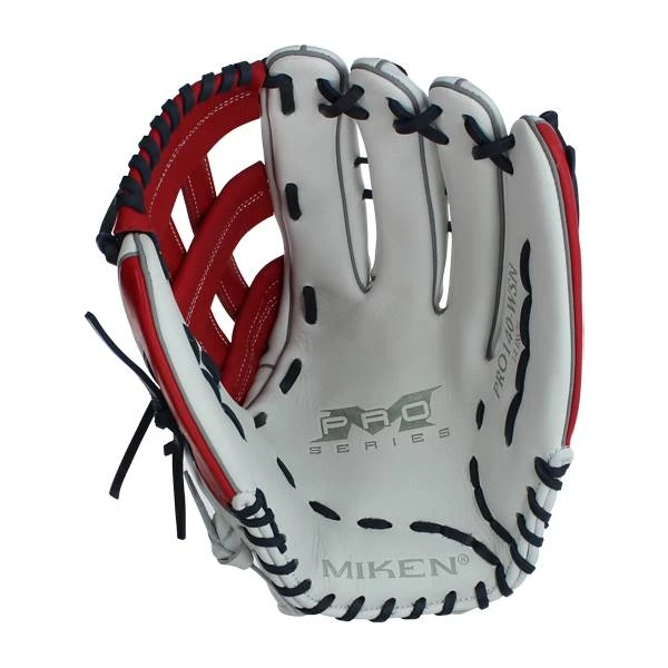 New 😉 Miken 14" Pro Series Slow Pitch Softball Glove: PRO140-WSN Grey, Blue, Red ✔️ 8 New 😉 Miken 14" Pro Series Slow Pitch Softball Glove: PRO140-WSN Grey, Blue, Red ✔️ - Image 8