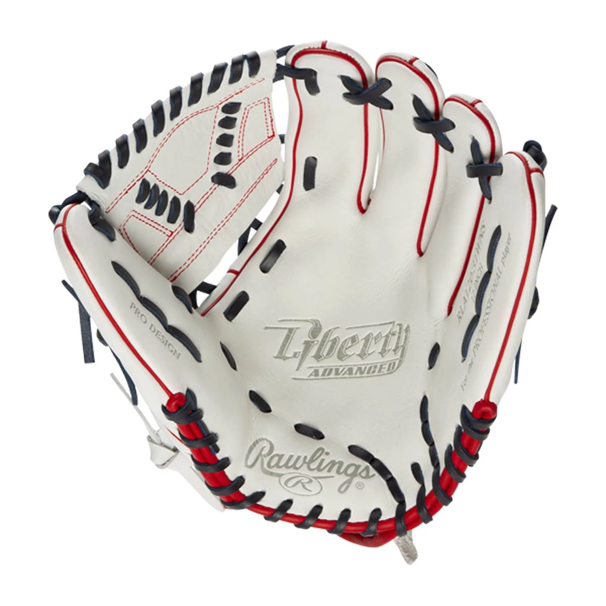 Wholesale 😉 Rawlings Liberty Advanced 12" Fastpitch Softball Glove: RLA120-31WNS Navy, Red, White 😍 2 Wholesale 😉 Rawlings Liberty Advanced 12" Fastpitch Softball Glove: RLA120-31WNS Navy, Red, White 😍 - Image 2