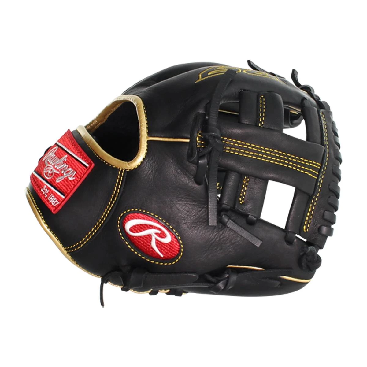 Cheapest ✨ Rawlings R9 9.5" Baseball Training Glove: R9TRBG Black, Gold ⭐ 4 Cheapest ✨ Rawlings R9 9.5" Baseball Training Glove: R9TRBG Black, Gold ⭐ - Image 4