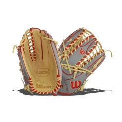 Best deal ✨ Wilson A2000 SuperSkin OT7 12.75" Baseball Glove: WBW1001041275 Grey, Red, Tan ✔️ -Deals glovegear Store 804d 09 21 wilson a2000 superskin ot7 12 75 baseball glove wbw1001041275 33610 010 l