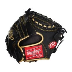 Best Sale 🤩 Rawlings R9 27" Baseball Training Catcher's Mitt: R9TRCM Black, Gold 😍 -Deals glovegear Store 8112 11 20 rawlings r9 27 baseball training catchers mitt r9trcm 33544 7 l