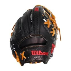 Hot Sale ✔️ Wilson A2K 11.5" SuperSkin Baseball Glove: WBW100059115 Black, Tan ✔️ -Deals glovegear Store 84db 07 20 wilson a2k 11 5 superskin baseball glove wbw100059115 33315 7 l