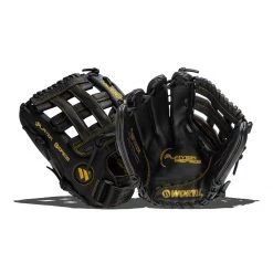 Deals ❤️ Worth Player Series 13.5" Slow Pitch Softball Glove: WPL135-PH Black, Gold ❤️