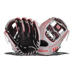 New 👍 Wilson A2000 SuperSkin 1975 Spin Control 11.75" Baseball Glove: WBW1001541175 Black, Grey ⭐