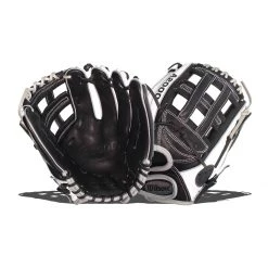 Best Sale 🎉 Wilson A2000 SuperSkin 12" Fastpitch Softball Glove: WTA20RF19FP12SS Black, White 🔔