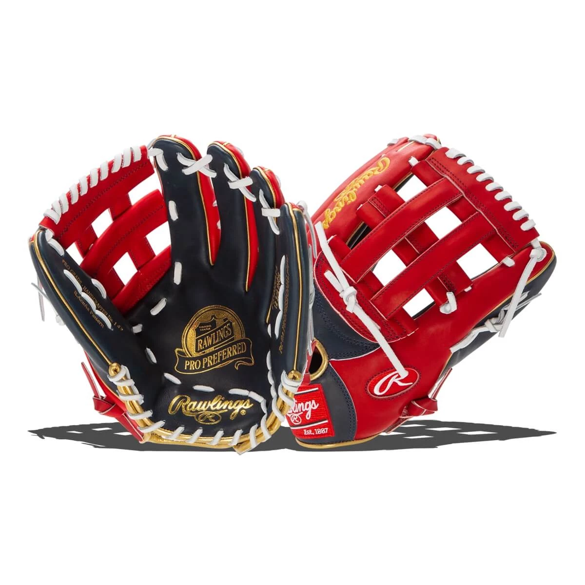 Cheap 👏 Rawlings Pro Preferred 12.75" Ronald Acuna Jr. Baseball Glove: PROSRA13 Navy, Red ✨ 8 Cheap 👏 Rawlings Pro Preferred 12.75" Ronald Acuna Jr. Baseball Glove: PROSRA13 Navy, Red ✨ - Image 8
