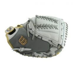 Budget ✨ Wilson A2000 SuperSkin 34" Fastpitch Softball Catcher's Mitt: WTA20RF19CM34SS Grey, White 🔔 -Deals glovegear Store a950 08 18 30522 3 m