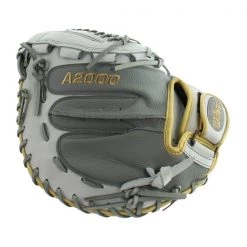 Budget ✨ Wilson A2000 SuperSkin 34" Fastpitch Softball Catcher's Mitt: WTA20RF19CM34SS Grey, White 🔔 -Deals glovegear Store aa98 08 18 30522 4 m