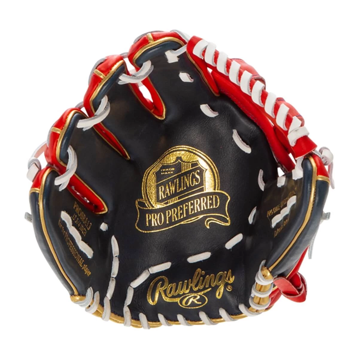 Cheap 👏 Rawlings Pro Preferred 12.75" Ronald Acuna Jr. Baseball Glove: PROSRA13 Navy, Red ✨ 6 Cheap 👏 Rawlings Pro Preferred 12.75" Ronald Acuna Jr. Baseball Glove: PROSRA13 Navy, Red ✨ - Image 6