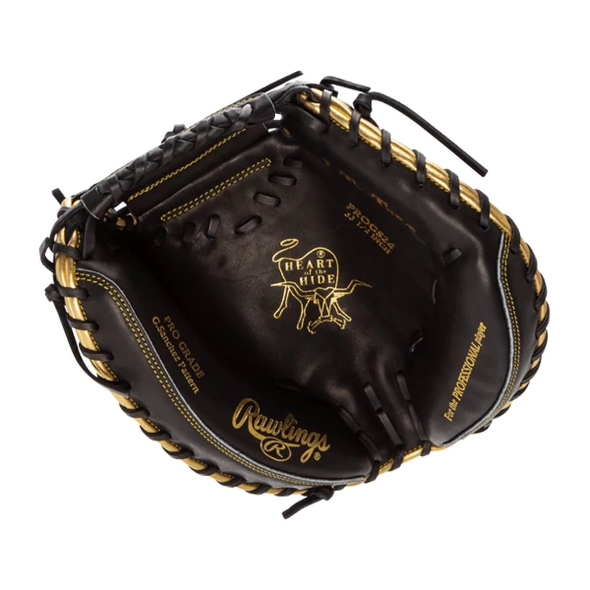 Deals ⭐ Rawlings Heart of the Hide 33.5" Gary Sanchez Baseball Catcher's Mitt: PROGS24 Black, Gold ✨ 6 Deals ⭐ Rawlings Heart of the Hide 33.5" Gary Sanchez Baseball Catcher's Mitt: PROGS24 Black, Gold ✨ - Image 6