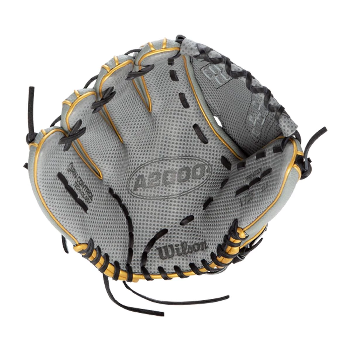 Outlet π Wilson A2000 SuperSkin V125 Spin Control 12.5" Fastpitch Softball Glove: WBW100441125 Black, Gold, Grey β€οΈ 5 Outlet π Wilson A2000 SuperSkin V125 Spin Control 12.5" Fastpitch Softball Glove: WBW100441125 Black, Gold, Grey β€οΈ - Image 5