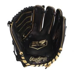 Best Sale 🎁 Rawlings R9 12" Baseball Glove: R9206-9BG Black, Gold ✔️ -Deals glovegear Store bb69 11 20 rawlings r9 12 baseball glove r9206 9bg 33538 2 l