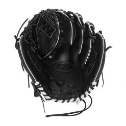 Best Pirce ⌛ Wilson A700 12.5" Fastpitch Softball Glove: WBW100425125 Black, White ✔️