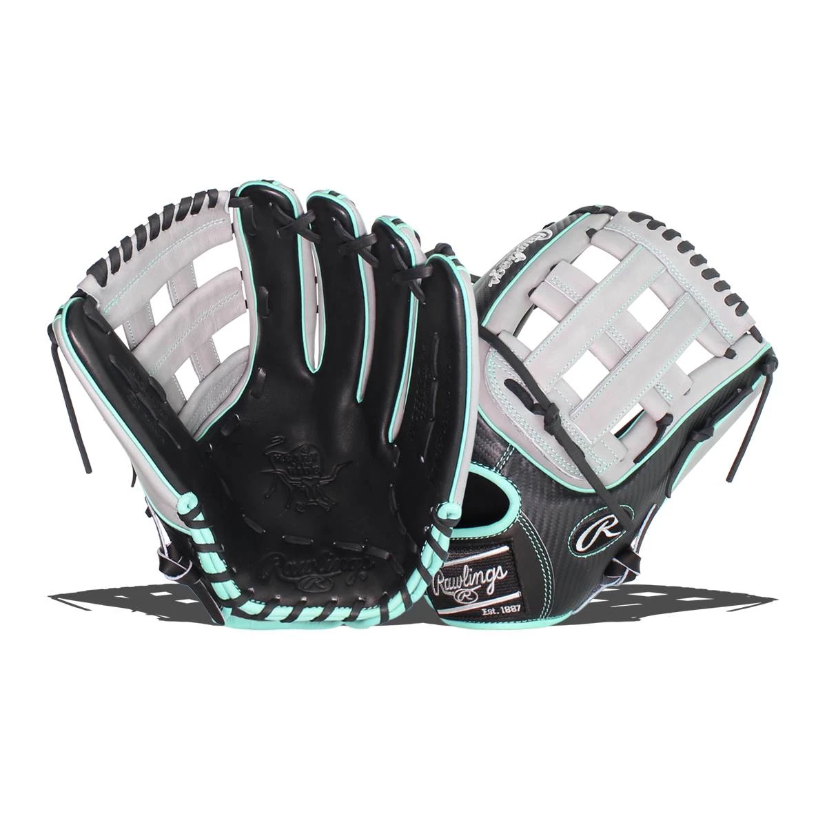 Budget ๐คฉ Rawlings Heart of the Hide Hyper Shell 12.75" Baseball Glove: PRO3319-6BGCF Black, Grey, Teal ๐ 8 Budget ๐คฉ Rawlings Heart of the Hide Hyper Shell 12.75" Baseball Glove: PRO3319-6BGCF Black, Grey, Teal ๐ - Image 8