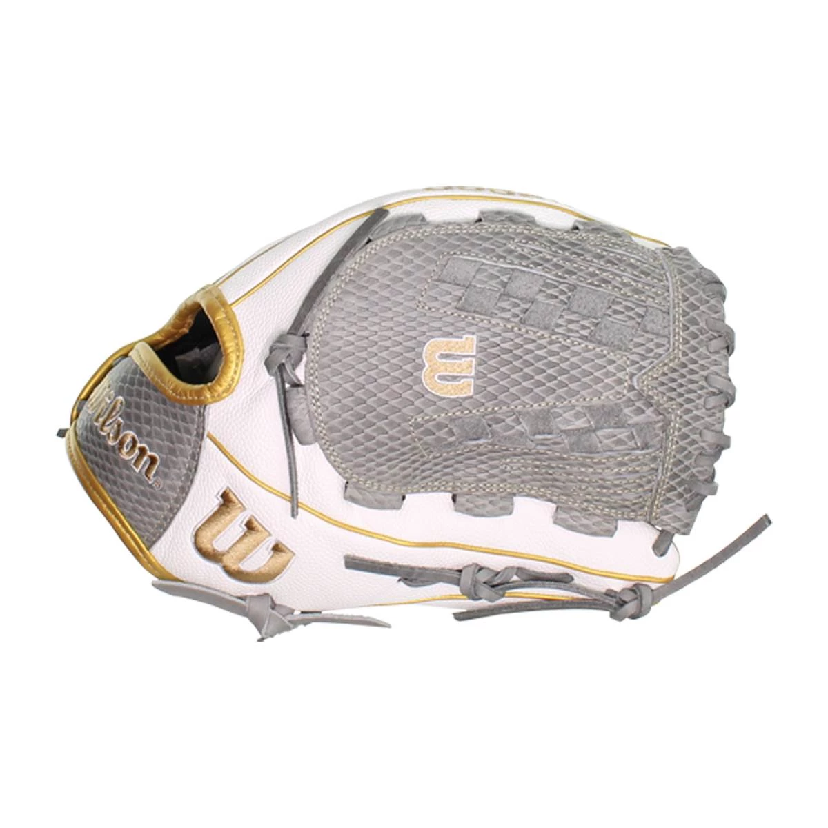 Deals ✔️ Wilson A2000 SuperSkin V125 12.5" Fastpitch Softball Glove: WBW100214125 Gold, Grey, White ❤️ 4 Deals ✔️ Wilson A2000 SuperSkin V125 12.5" Fastpitch Softball Glove: WBW100214125 Gold, Grey, White ❤️ - Image 4