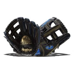 Outlet ✔️ Rawlings Pro Preferred 11.5" Baseball Glove: PROSNP4-20BR Black, Blue 😀