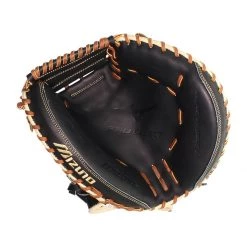 Coupon 😀 Mizuno Pro Select 33.5" Catcher's Mitt: GPS1BK-335C Black, Brown 😀