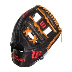 Hot Sale ✔️ Wilson A2K 11.5" SuperSkin Baseball Glove: WBW100059115 Black, Tan ✔️ -Deals glovegear Store c631 07 20 wilson a2k 11 5 superskin baseball glove wbw100059115 33315 3 l