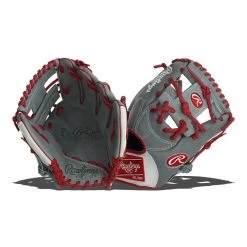 Coupon 🤩 Rawlings HOH Mark of a Pro 11.25" Baseball Glove: SPNP2-2GW Grey, Red ✨