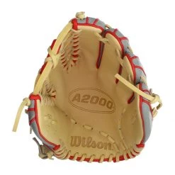 Best deal ✨ Wilson A2000 SuperSkin OT7 12.75" Baseball Glove: WBW1001041275 Grey, Red, Tan ✔️ -Deals glovegear Store d347 09 20 wilson a2000 superskin ot7 12 75 baseball glove wbw1001041275 33610 7 l