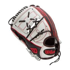 Best Sale 🎉 Wilson A2000 SuperSkin 12.25" Monica Abbott Fastpitch Softball Glove: WTA20RF19MA14GM Black, Red, White 💯 -Deals glovegear Store d402 10 21 wilson a2000 superskin 12 25 monica abbott fastpitch softball glove wta20rf19ma14gm 30509 8 l