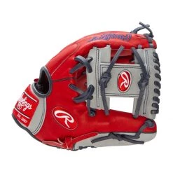 Best Pirce ❤️ Rawlings HOH Mark of a Pro 11.5" Baseball Glove: SP204-2SG Grey, Navy, Red ⭐ -Deals glovegear Store d725 12 21 rawlings hoh mark of a pro 11 5 baseball glove sp204 2sg 34312 4 l