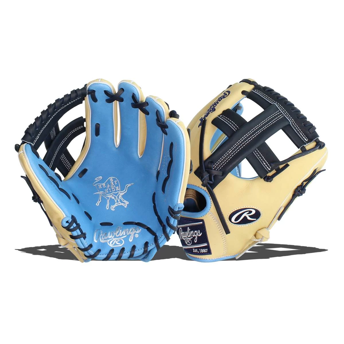 Outlet ⌛ Rawlings Heart of the Hide 11.5" Baseball Glove: PRO204-20CB Blue, Tan ⭐ 1 Outlet ⌛ Rawlings Heart of the Hide 11.5" Baseball Glove: PRO204-20CB Blue, Tan ⭐