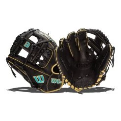Best Sale 🛒 Wilson A1000 DP15 11.5" Baseball Glove: WBW100132115 Black, Tan, Blue ❤️