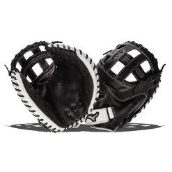Flash Sale 🌟 Mizuno Pro Select 34.5" Fastpitch Softball Catcher's Mitt: GPSF-340TG Black, White ⭐