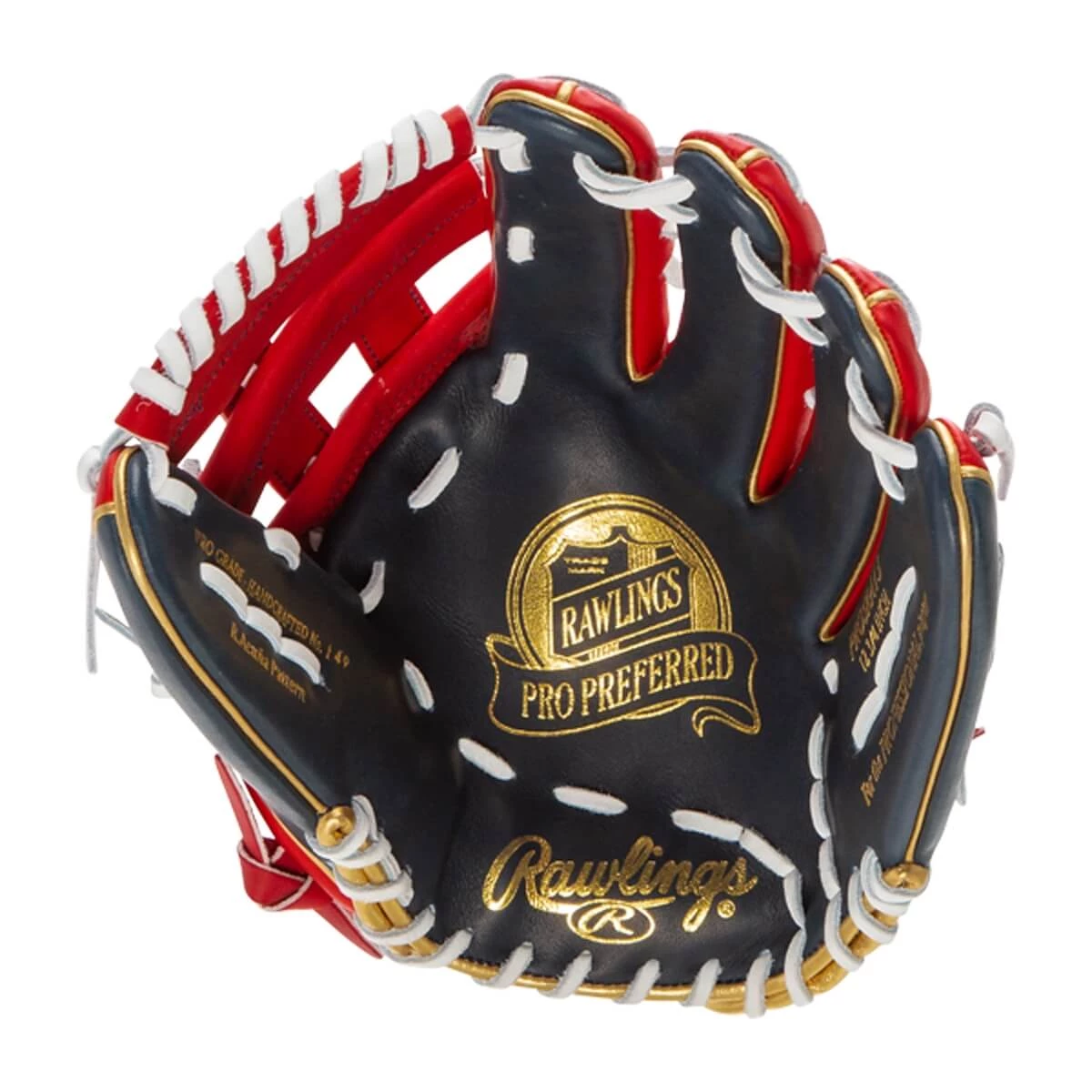 Cheap 👏 Rawlings Pro Preferred 12.75" Ronald Acuna Jr. Baseball Glove: PROSRA13 Navy, Red ✨ 12 Cheap 👏 Rawlings Pro Preferred 12.75" Ronald Acuna Jr. Baseball Glove: PROSRA13 Navy, Red ✨ - Image 12