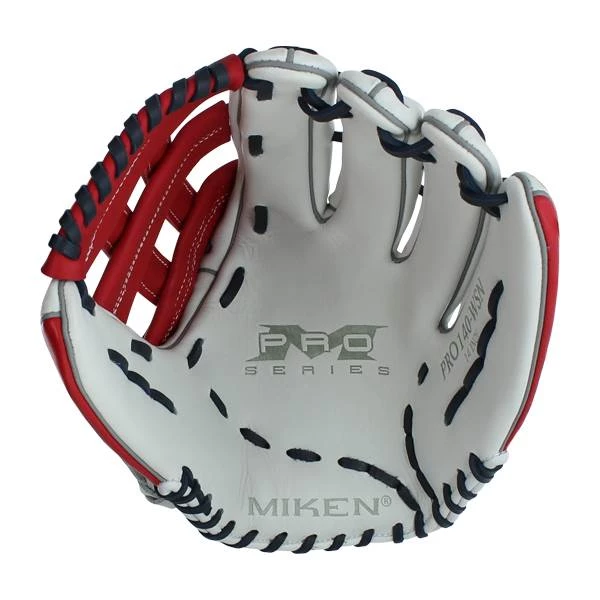New 😉 Miken 14" Pro Series Slow Pitch Softball Glove: PRO140-WSN Grey, Blue, Red ✔️ 12 New 😉 Miken 14" Pro Series Slow Pitch Softball Glove: PRO140-WSN Grey, Blue, Red ✔️ - Image 12