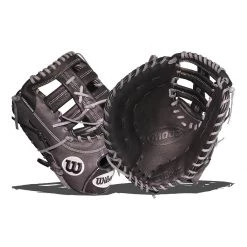 Best Sale 🔔 Wilson A1000 1620 12.5" Baseball First Base Mitt: WBW100140125 Black, Grey ✔️