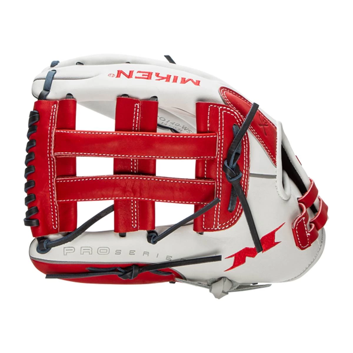 New 😉 Miken 14" Pro Series Slow Pitch Softball Glove: PRO140-WSN Grey, Blue, Red ✔️ 4 New 😉 Miken 14" Pro Series Slow Pitch Softball Glove: PRO140-WSN Grey, Blue, Red ✔️ - Image 4